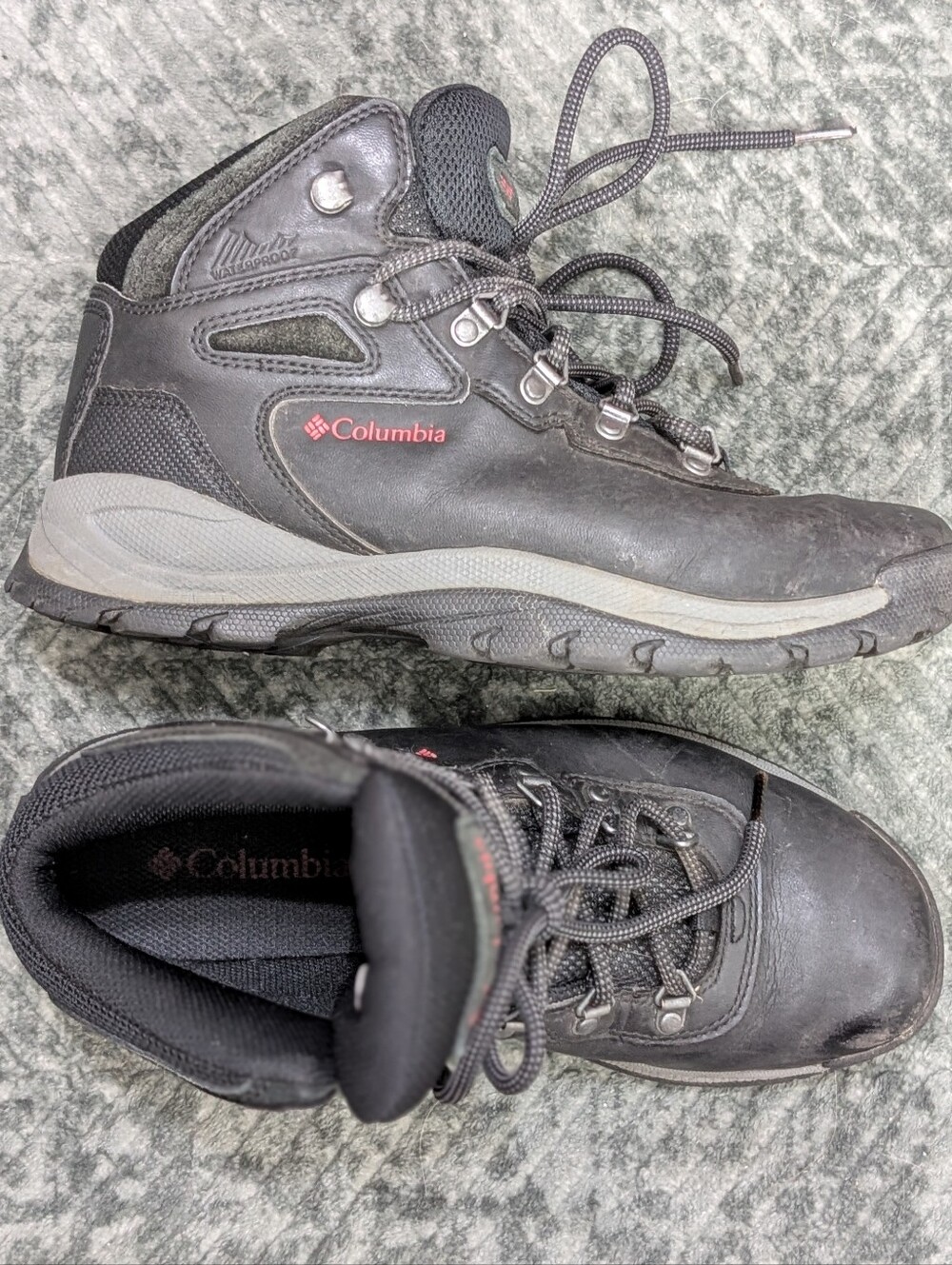 Columbia Women's Size 9 Newton Ridge Plus Waterproof Hiking Boots Black & Gray